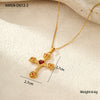 Wholesale Necklace Stainless Steel 18K Gold Geometric Cross Pendant Electroplated For Women