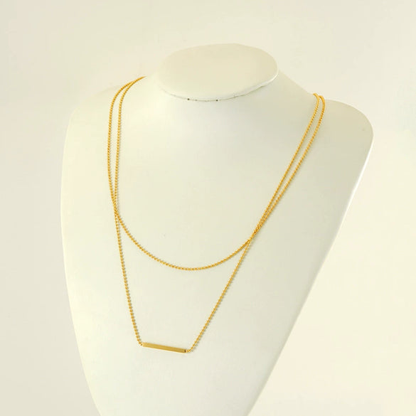 Wholesale Necklace Stainless Steel 18K Gold Geometric Electroplated Women's Fashion