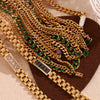 Wholesale Necklace Stainless Steel 18K Gold Plated Geometric Microencrusted Color Zirconium For Women