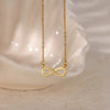 Wholesale Necklace Stainless Steel 18K Goldplated Geometric Eternal Infinity 8Shaped Pendant For Women