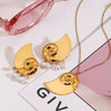 Wholesale Necklace Stainless Steel 18K Ins Style Geometric Electroplating