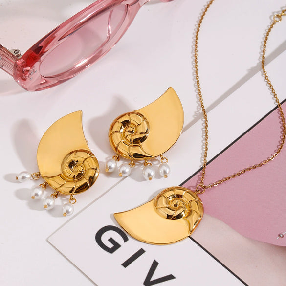 Wholesale Necklace Stainless Steel 18K Ins Style Geometric Electroplating