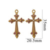 Wholesale Necklace Stainless Steel 18K Plated Dripping Oil Cross Baroque Punk Style