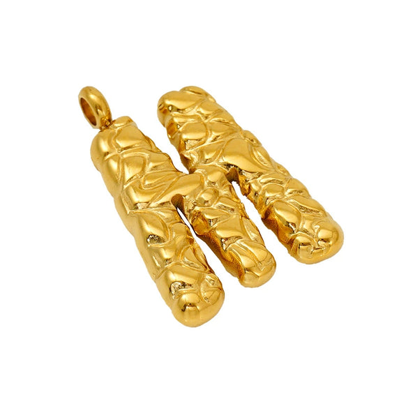 Wholesale Necklace Stainless Steel Letter Embossed Electroplating Design For Men And Women