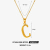 Wholesale Necklace Stainless Steel Letter Square Electroplated Women's