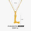 Wholesale Necklace Stainless Steel Letter Square Electroplated Women's