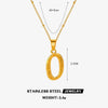 Wholesale Necklace Stainless Steel Letter Square Electroplated Women's