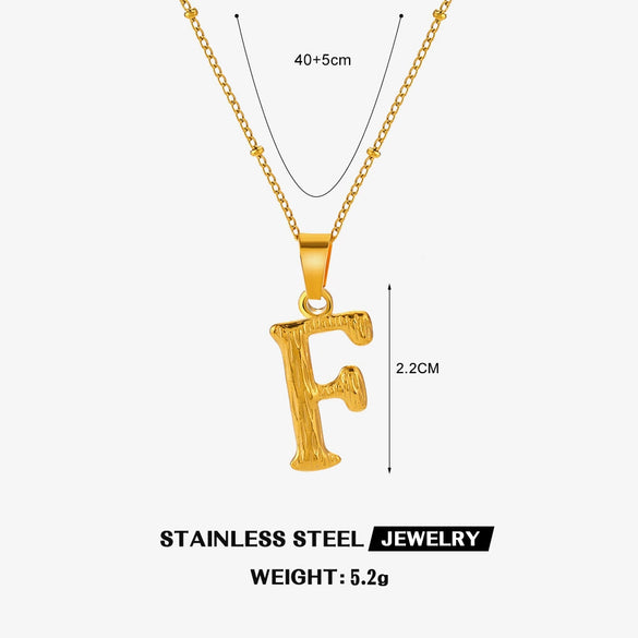 Wholesale Necklace Stainless Steel Letter Square Electroplated Women's