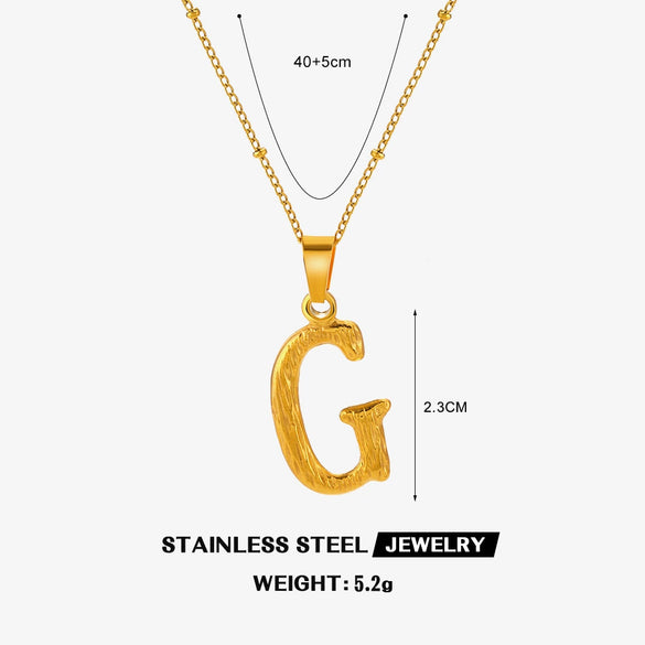 Wholesale Necklace Stainless Steel Letter Square Electroplated Women's