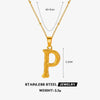 Wholesale Necklace Stainless Steel Letter Square Electroplated Women's
