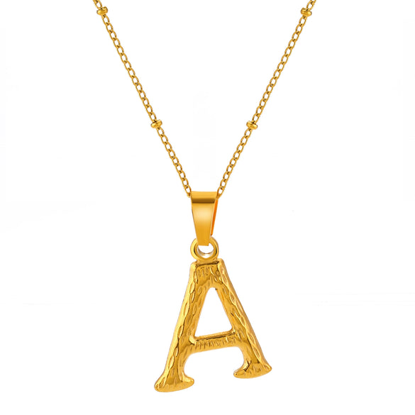 Wholesale Necklace Stainless Steel Letter Square Electroplated Women's