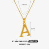 Wholesale Necklace Stainless Steel Letter Square Electroplated Women's