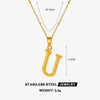 Wholesale Necklace Stainless Steel Letter Square Electroplated Women's