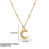 Wholesale Necklace Stainless Steel Light Luxury Style With Diamond Inlay Heart Bow Star Shapes O Shaped Chain For Women