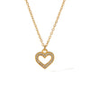 Wholesale Necklace Stainless Steel Light Luxury Style With Diamond Inlay Heart Bow Star Shapes O Shaped Chain For Women