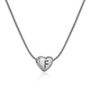 Wholesale Necklace Stainless Steel Love Heart Design Snake Chain With Letters Polishing For Women