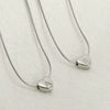 Wholesale Necklace Stainless Steel Love Heart Design Snake Chain With Letters Polishing For Women