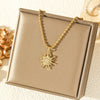 Wholesale Necklace Stainless Steel Mixed Gemstone Setting Electroplating Snowflake Starshaped Sun Flower Simple Women's