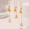 Wholesale Necklace Stainless Steel Natural Fritillary Heart Shaped Geometric Electroplating For Women