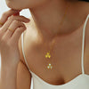 Wholesale Necklace Stainless Steel Natural Fritillary Heart Shaped Geometric Electroplating For Women