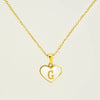 Wholesale Necklace Stainless Steel Natural Shell Love Letter Titanium Steel Electroplating Simple Style Unisex