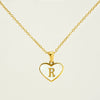Wholesale Necklace Stainless Steel Natural Shell Love Letter Titanium Steel Electroplating Simple Style Unisex