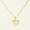 Wholesale Necklace Stainless Steel Natural Shell Love Letter Titanium Steel Electroplating Simple Style Unisex