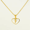Wholesale Necklace Stainless Steel Natural Shell Love Letter Titanium Steel Electroplating Simple Style Unisex