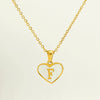 Wholesale Necklace Stainless Steel Natural Shell Love Letter Titanium Steel Electroplating Simple Style Unisex