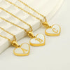 Wholesale Necklace Stainless Steel Natural Shell Love Letter Titanium Steel Electroplating Simple Style Unisex