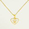 Wholesale Necklace Stainless Steel Natural Shell Love Letter Titanium Steel Electroplating Simple Style Unisex