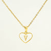 Wholesale Necklace Stainless Steel Natural Shell Love Letter Titanium Steel Electroplating Simple Style Unisex