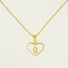 Wholesale Necklace Stainless Steel Natural Shell Love Letter Titanium Steel Electroplating Simple Style Unisex