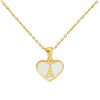 Wholesale Necklace Stainless Steel Natural Shell Love Letter Titanium Steel Electroplating Simple Style Unisex