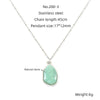 Wholesale Necklace 316L Stainless Steel Natural Stone Irregular Geometric Electroplating For Women