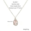 Wholesale Necklace 316L Stainless Steel Natural Stone Irregular Geometric Electroplating For Women