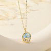 Wholesale Necklace Stainless Steel Oil Drop Flower Palace Style Electroplating For Unisex