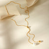 Wholesale Necklace Stainless Steel Pearl Geometric Snake Bone Chain Electroplating For Women