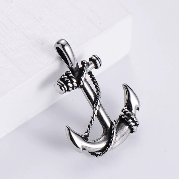 Wholesale Necklace Stainless Steel Ship Anchor Doll Style Electroplating Jewelry
