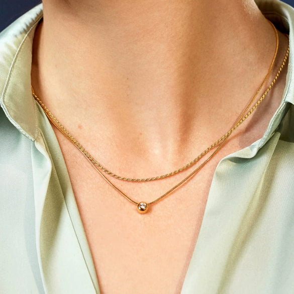 Wholesale Necklace Stainless Steel 925 Silver Geometric Pendant Electroplated For Women