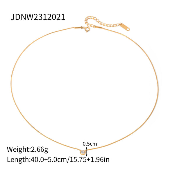 Wholesale Necklace Stainless Steel 925 Silver Geometric Pendant Electroplated For Women