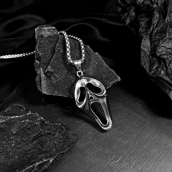 Wholesale Necklace Stainless Steel Skull Mask Ghostface Pendant Hip Hop Style With Cartoon Characters Leaves U Shape Geometric Animal Zodiac Patterns