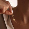 Wholesale Necklace Stainless Steel Snake Bone Chain Electroplating Letters Numbers Text Style