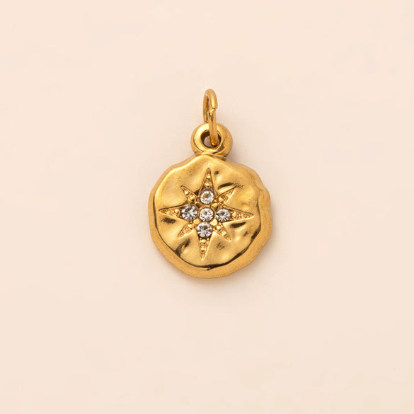 Wholesale Necklace Stainless Steel Starfish Turtle Zircon Drop Shape Star Shape Furnace Vacuum Plating 18K Gold Color Unisex