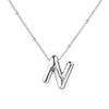 Wholesale Necklace Stainless Steel Titanium Steel Ball Chain Chubby Bubble Letter English Electroplated For Women