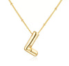 Wholesale Necklace Stainless Steel Titanium Steel Ball Chain Chubby Bubble Letter English Electroplated For Women