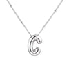 Wholesale Necklace Stainless Steel Titanium Steel Ball Chain Chubby Bubble Letter English Electroplated For Women