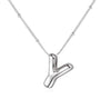 Wholesale Necklace Stainless Steel Titanium Steel Ball Chain Chubby Bubble Letter English Electroplated For Women