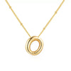 Wholesale Necklace Stainless Steel Titanium Steel Ball Chain Chubby Bubble Letter English Electroplated For Women
