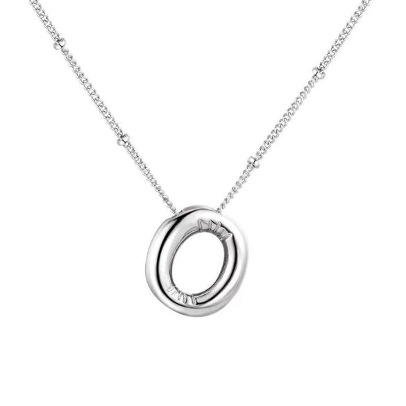 Wholesale Necklace Stainless Steel Titanium Steel Ball Chain Chubby Bubble Letter English Electroplated For Women